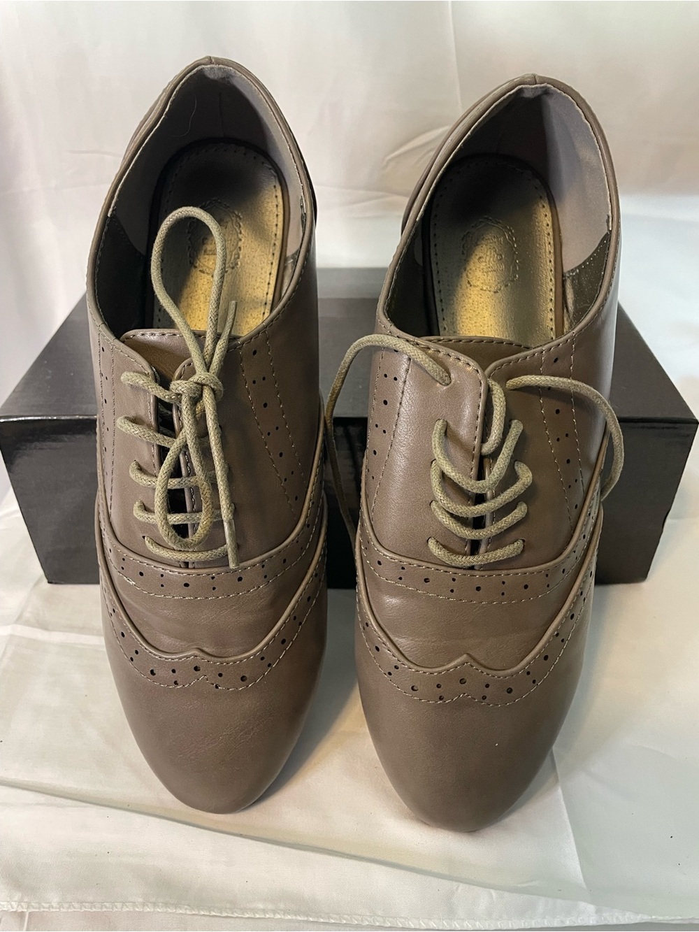 Classic Gray Wingtip Oxford Shoes